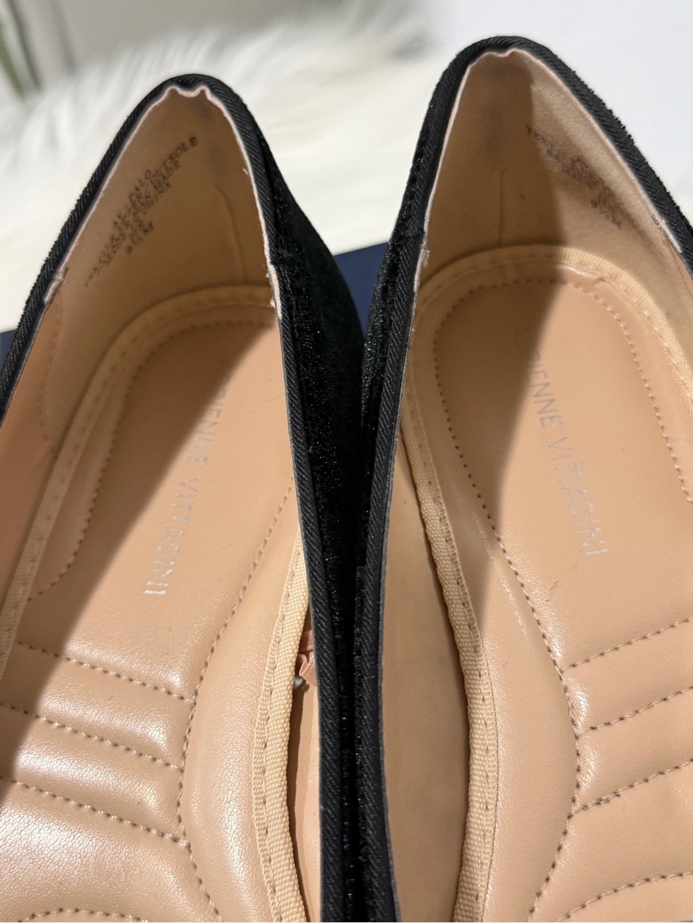 Adrienne Vitaddini Black Velvet Jeweled Pointed Flats - Dress Loafers 9.5 - Picture 8 of 14